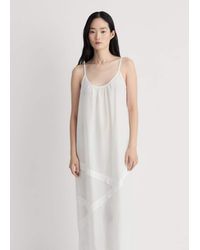 Mango - Camicia Da Notte Cotone Spallini Bianco - Lyst