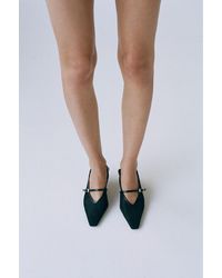 Mango - Chaussures Talon Maille Filet À Boucle Noir - Lyst