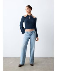 MANGO TEEN - Ruched Cut-Out Blouse - Lyst