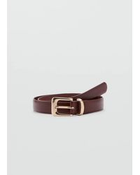 Mango - Square Buckle Belt - Lyst