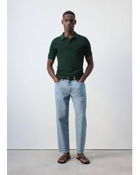 Mango - 100% Cotton Knitted Polo Structure - Lyst