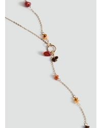 Mango - Kette Mit Perlenanhänger - Lyst