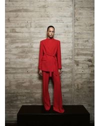 Mango - Suit Jacket With Belt - Lyst