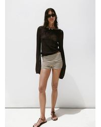 Mango - Crochet Embroidered Flower Jumper - Lyst