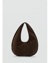 Mango - Small Split Leather Bag - Lyst