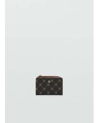 Mango - Medium Wallet With Logo Print - Lyst