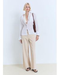 Mango - Straight-Fit Mid-Rise Denim Trousers - Lyst