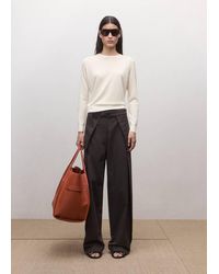 Mango - 100% Wool Round-Neck Sweater - Lyst