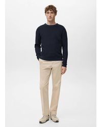 Mango - Fine Rib-Knit Cotton Sweater - Lyst