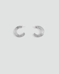 MANGO TEEN - Textured Hoop Earrings - Lyst