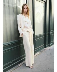 Mango - Belt Straight-Fit Trousers - Lyst