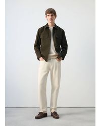 Mango - 100% Cotton Overshirt With Pockets - Lyst