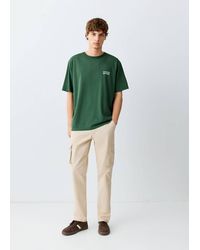MANGO TEEN - Cotton T-Shirt With Printed Text - Lyst