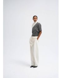 Mango - Short-Sleeve Marl Jumper - Lyst