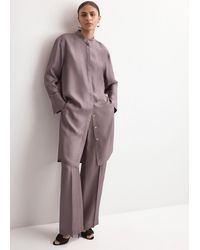 Mango - Straight Mid-Rise Trousers - Lyst