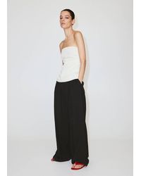 Mango - Linen Strapless Top - Lyst