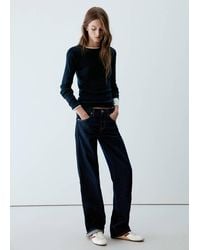 Mango - Plain Fitted T-Shirt - Lyst