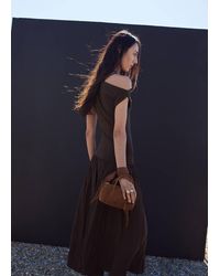 Mango - Leather Handbag Leather - Lyst