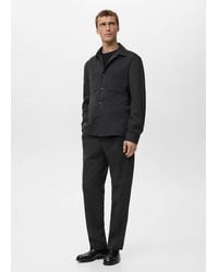 Mango - Flannel Overshirt With Pockets - Lyst