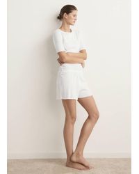 Mango - Openwork Cotton Shorts - Lyst