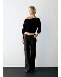 MANGO TEEN - Asymmetric Lurex Knit Jumper - Lyst