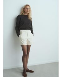 Mango - Knitted Wool Blend Sweater - Lyst