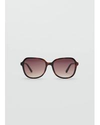 Mango - Squared Frame Sunglasses - Lyst