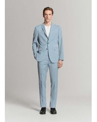 Mango - Stretch Fabric Super Slim-Fit Suit Trousers - Lyst