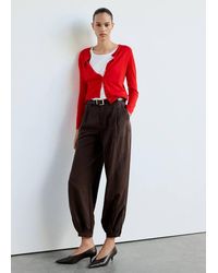 Mango - Knitted Button Cardigan - Lyst