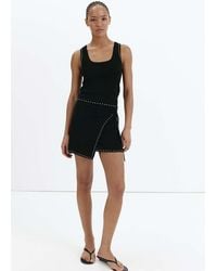 Mango - Studded Wrap Skirt - Lyst