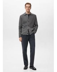 Mango - Ribbed Knit Cardigan - Lyst