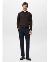 Mango - Bologna Cropped Slim-Fit Trousers - Lyst