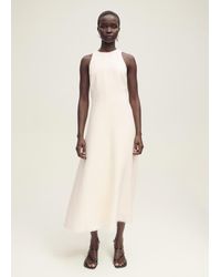 Mango - Linen Dress With Frayed Hem Off - Lyst