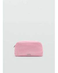Mango - Satin Double-Pocket Vanity Bag - Lyst