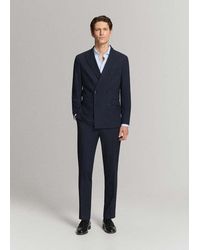 Mango - Monaco Double-Breasted Slim-Fit Suit Jacket - Lyst