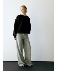 MANGO TEEN - Cotton Sweatshirt With Sequin Detail - Lyst