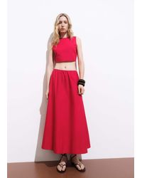 Mango - Flared Cotton Skirt - Lyst