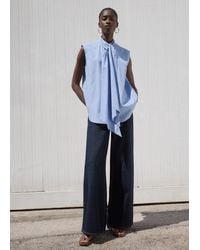 Mango - Bluse Mit Schleifenkragen - Lyst