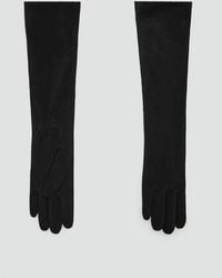 Mango - Leather Long Gloves - Lyst