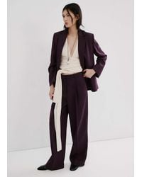 Mango - Straight-Fit Linen Suit Trousers - Lyst