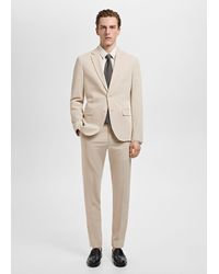 Mango - Stretch Fabric Super Slim-Fit Suit Trousers - Lyst