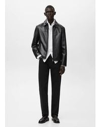 Mango - 100% Leather Jacket With Pockets - Lyst