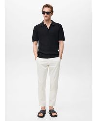 Mango - Prato Cropped Tapered Chino Trousers - Lyst