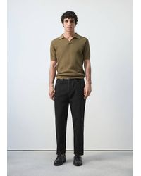 Mango - 100% Cotton Knitted Polo Structure - Lyst