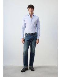 Mango - 100% Cotton Slim-Fit Shirt - Lyst