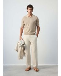 Mango - 100% Cotton Knitted Polo Structure - Lyst