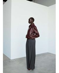 Mango - Straight-Fit Pleated Trousers - Lyst