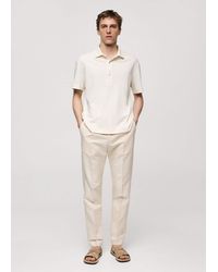 Mango - 100% Cotton Slim-fit Polo Shirt - Lyst
