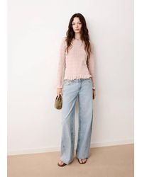 MANGO TEEN - Ruched Fine-Knit Sweater - Lyst