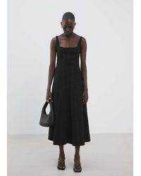Mango - A-Line Dress With Broderie Anglaise Embroidery - Lyst